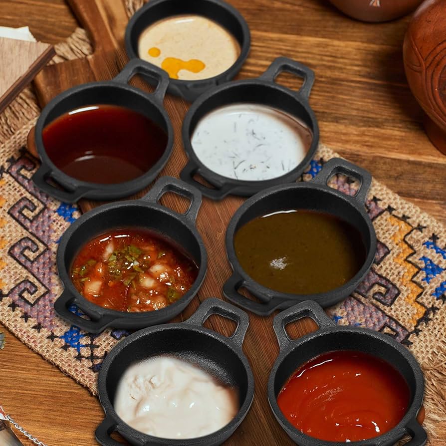 Amazon.com: Ziliny 4 Pcs Small Cast Iron Skillets Set - Mini